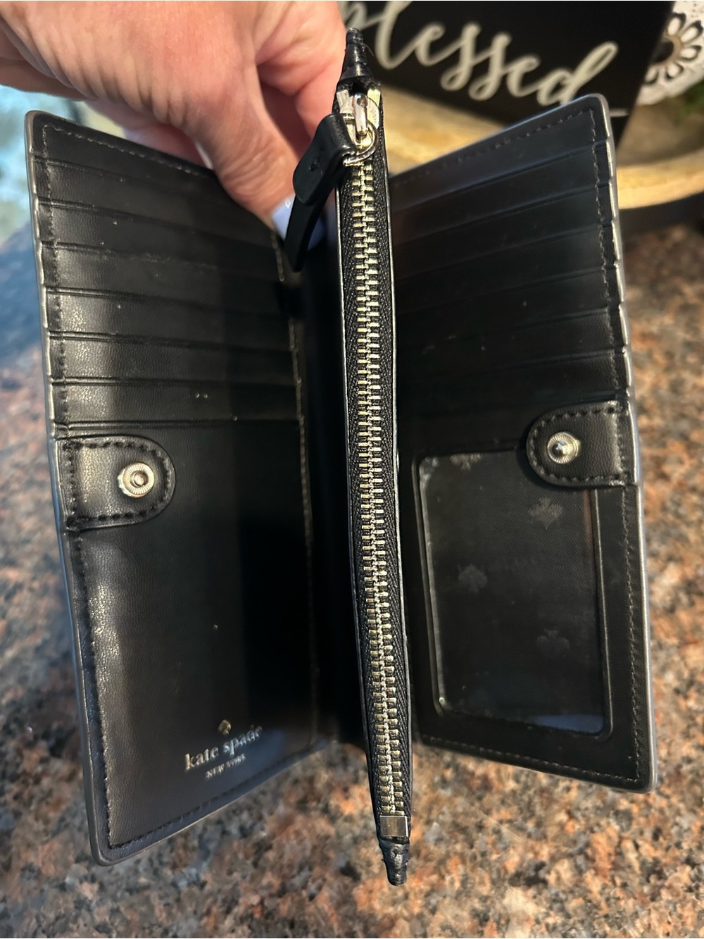 Kate Spade Patterson Drive Painted Edge Wallet - Picture 5 of 12